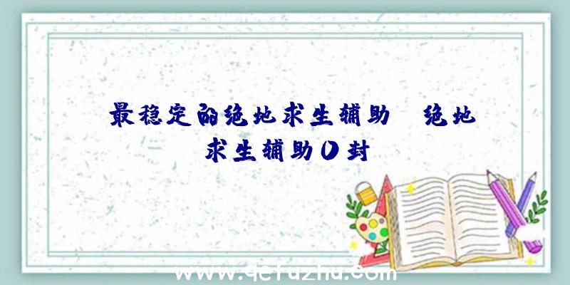 「最稳定的绝地求生辅助」|绝地求生辅助0封